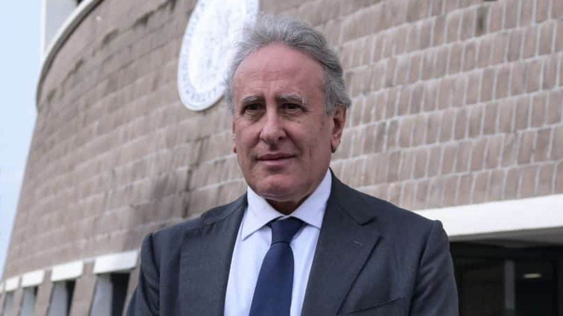 NAPLES, ITALY - MARCH 26: Matteo Lorito rector of Federico II University attends Geolier's meeting with the students on March 26, 2024 in Naples, Italy. The Neapolitan rapper Geolier meets the students of the University of Naples Federico II in the Scampia campus for a debate on topics indicated by the students and referring to the artist's career. The meeting sparked several controversies, among the critics the Prosecutor of Naples Nicola Gratteri who declared: "Only excellence, models of life for the education of children". The rector Matteo Lorito also intervened in the debate and defended the initiative by specifying: "Knowing each other is essential for growth". (Photo by Ivan Romano/Getty Images)