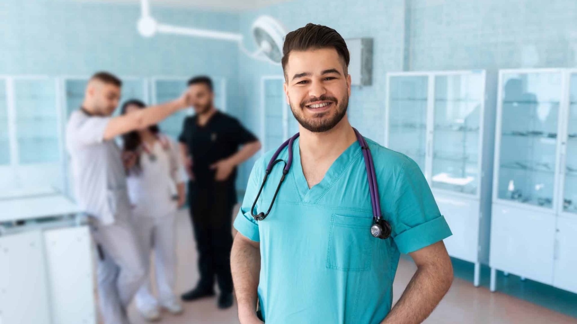 Portrait,Of,A,Doctor,Intern.,Medical,Students,Profession,Staff.,Multinational